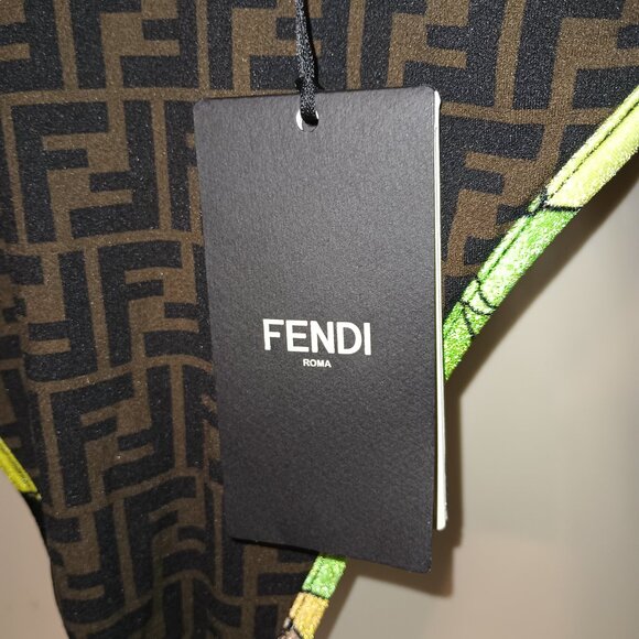NEW Fendi Reversible Printed Stretch-chenille Swimsuit Dream Garden EU 46 US 10 - Picture 9 of 16